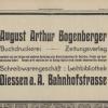 Ein Inserat der Leihbibliothek von August Arthur Bogenberger.