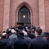 Die Gäste kommen zum Gottesdienst bei der Trauerfeier für Wolfgang Schäuble.