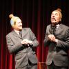 Die Schauspieler Sebastian Rüger (links) und Frank Smilgies sind das Duo Ulan & Bator. Mit ihrem Programm "Irreparabeln" präsentierten sie im Thaddäus ein Feuerwerk an skurrilem Humor.