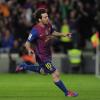 Barcelona's Lionel Messi beim Torjubel. Mit seinen 68 Treffern in der laufenden Saison der spanischen Primera Division durchbrach er den fast 40jährigen Torrekord von Gerd Müller.