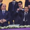 Mächtiger Männer: Frankreichs Staatspräsident Emmanuel Macron (r) und FIFA-Boss Gianni Infantino..