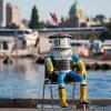 Im Sommer 2014 kam der Roboter "Hitchbot" nach seiner Reise auf Vancouver Island an. Am Freitag startet er seine Deutschland-Tour. 