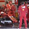 Die Mechaniker konnten die Probleme an Sebastian Vettels Ferrari nicht mehr beheben.