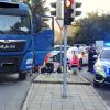 Erneut ereignete sich an der Kreuzung Ingolstädter-/Monheimer Straße in Neuburg ein schwerer Unfall zwischen einem Lkw und enem Radfahrer. 	 	