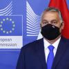 Der ungarische Ministerpräsident Viktor Orban steht vor einem Treffen der Visegrad-Staaten im EU-Hauptquartier in Brüssel.