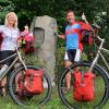 Simone und Anton Ochsenkühn aus Obergriesbach sind nach fünf Wochen und 2500 geradelten Kilometern wieder in ihrem Heimatort angekommen.  	