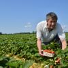 Das einzige Erdbeerfeld zum Selbstpflücken ist nun in Mörslingen: Landwirt Rupert Wunderle gehört der Grund
