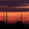 Blick auf das Atomkraftwerk Kosloduj am frühen Morgen.