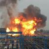 Nach einer Explosion brennt es auf dem Gelände des Chemiekonzerns BASF in Ludwigshafen.