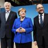 Sind sie die Gesichter der neuen Regierung? Horst Seehofer, Martin Schulz und Angela Merkel im Willy-Brandt-Haus in Berlin.