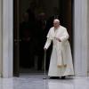Papst Franziskus am Donnerstag vor einem Treffen mit Kranken und Lourdes-Wallfahrern im Vatikan.