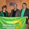 Neujahrs-Empfang der Grünen Donau-Ries in Wemding: Bayerns Landesvorsitzender Eike Hallitzky (Mitte) sprach als Gast, hier eingerahmt von den beiden Kreisvorsitzenden Ursula Kneißl-Eder und Albert Riedelsheimer. 	