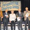 Die Geehrten der Chorgemeinschaft Sängertreu: Klaus Zeug, Eugen Leger, Paula Bader, Ludwig Felk und Franz Bosch (von links). Ganz rechts Vorsitzender Lothar Endres.   