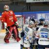 Und wieder jubeln die anderen: Die 2:3-Niederlage gegen die Heilbronner Falken war die neunte Niederlage in Serie für den ESV Kaufbeuren um Torhüter Stefan Vajs.  	