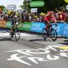 Der größte Erfolg von Georg Zimmermann in seiner bisherigen Radprofi-Karriere: Der 23-Jährige belegt bei der 19. Etappe der Tour de France hinter Michael Valgren (rechts) Platz acht.
