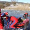 Beim Eisbaden in Landershofen ist am frühen Sonntagnachmittag ein 39-Jähriger tödlich verunglückt. 	