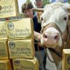 Dieses Archivfoto stammt aus dem Jahr 2004. Damals protestierten Landwirte gegen die Preise für Milchprodukte – weil sie sehr niedrig waren. Heute beschäftigt Verbraucher vor allem, dass der Preis für Butter stark angestiegen ist. 