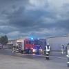 Feuerwehrinspektion in Thannhausen: Bei einer Einsatzübung wurde ein fiktiver Brand bei der Heizungsbaufirma Seider simuliert.