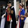 Prinz William und seine Frau Kate gehen mit ihren Kindern Charlotte und Louis in die Westminster Abbey.