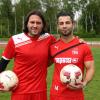 Ein eingespieltes Team: Benedikt Richter (links) und Özgür Halavart werden in der nächsten Saison die erste Mannschaft der TSG Thannhausen trainieren und auch selbst als Spieler verstärken.  	