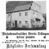 Das ist ein Auszug aus der Zeitung von vor hundert Jahren. Die Sozialdemokraten luden zur Gründungsversammlung des Höch-städter Ortsvereins ins Gasthaus „Zur Schwane“ ein.