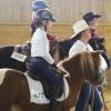 Pony Bebbo und junge Reiterin Elisabet Leitenmaier warten gespannt, bis sie an der Reihe sind.
