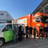 Die Belegschaft aus Ulm hat den Lkw voll mit Spenden für die Menschen in der Ukraine beladen, jetzt kann der Teva-Truck starten in Richtung Rumänien.