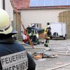 In einer Wohnung ist ein Feuer ausgebrochen. 