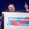 Der Bundesvorsitzende der Partei Alternative für Deutschland (AfD), Bernd Lucke, spricht in Ingolstadt beim Landesparteitag der AfD in Bayern zu den Delegierten. 
