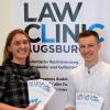 Sie leiten das ehrenamtliche studentische Team für die Mietrechtsberatung bedürftiger Menschen: Lea Ehmann und Felix Grözinger studieren Jura an der Uni Augsburg. 	 	