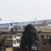 Die verunglückte Turkish-Airlines Maschine am Flughafen von Kathmandu. 