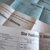 Stimmzettel für die Briefwahl zur Landtagswahl 2013 in Bayern.
