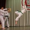 Die Mitglieder der Taekwondo-Abteilung zeigten beim Festabend in der Rothtalhalle einige ihrer Tricks.  	