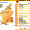 Die Tour de France Etappen und Strecken 2015 auf einer Grafik.