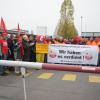 Bei einer Aktion der Gewerkschaft IG Metall  im November 2019 versammelten sich in Oettingen etwa 100 Personen, um auf die Tarifverhandlungen aufmerksam zu machen.  Am  19. Oktober ist wieder eine Streikaktion geplant. (Archivfoto)	