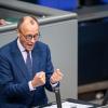 CDU-Chef Merz sprich im Bundestag.