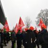 Beim Traktorenhersteller Same Deutz-Fahr in Lauingen haben am Dienstag etwa 300 Mitarbeiterinnen und Mitarbeiter gestreikt.