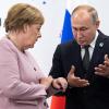 Angela Merkel und Wladimir Putin am Rande des G20-Gipfels in Osaka. Nun wollen die beiden über die Krisenherde im Nahen Osten sprechen. 