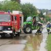 In Kühbach stand nach dem Unwetter vom Samstagnachmittag die Pfarrer-Knaus-Straße unter Wasser. Auch hier war die Freiwillige Feuerwehr im Einsatz.