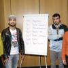 Sie tauschten sich beim Dialogforum Asyl im Landratsamt Neu-Ulm aus (von links): Integrationsbeauftragte Mirjam Schlosser, Murtaza Azimi und Basharmal Sediqi (beide Flüchtlinge aus Afghanistan) sowie die neue Ehrenamtskoordinatorin im Asylbereich des Landratsamtes, Margarete Fischer.