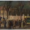 Max Liebermanns "Straßenszene am Brandenburger Tor" aus der Sammlung der Deutschen bank steht zum Verkauf.