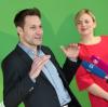 Für sie läuft der Wahlkampf bislang ziemlich gut: Katharina Schulze und Ludwig Hartmann, Spitzenkandidaten der Grünen.