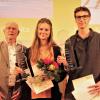 Als DAV-Sportler des Jahres wurden vom Vorsitzenden Dieter Danks (links) Marina Seitz und Luca Seeberger geehrt.
