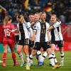 Alexandra Popp brachte die DFB-Frauen gegen Dänemark in Führung. Jetzt geht es am 5. Dezember 2023 nach Wales. 