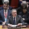 Ignazio Cassis während einer Sitzung des Sicherheitsrates der Vereinten Nationen. Der Schweizer Außenminister hatte in der Vergangenheit Waffenlieferungen an die Ukraine abgelehnt.