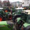 Auf dem Plärrergelände treffen seit dem Vormittag hunderte von Traktoren ein. Landwirte wollen am Mittag in der Innenstadt eine Demo abhalten. 