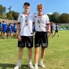 Philipp Rieder und Moritz Klimesch vom FC Haunstetten holen bei der Frisee-EM mit dem deutschen Team Bronze Juniorwolves. 
