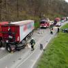 Auf der B28 bei Blaustein-Herrlingen kam es zu einem schweren Unfall.
