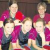 Vorzeitig Meister der Tischtennis-Bezirksliga 1 wurden die Damen II des TSV Herbertshofen mit (vorne von links) Lisa Baumann, Magdalena Reimann und Marina Speer. Dahinter Johanna Lutz und Trainerin Ute Speer.  p