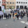 Auf dem Augsburger Rathausplatz hielt die AfD am Samstag eine Kundgebung ab - es war nur eine von vielen Demos an diesem Nachmittag.